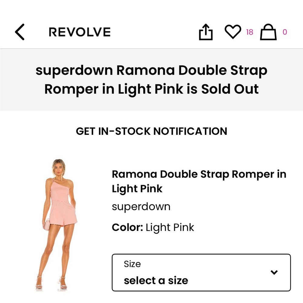 Superdown Blush Double Strap Romper - image 1